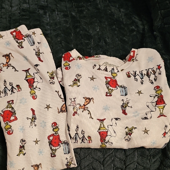 Kids Grinch Pajama Set - White - Picture 1 of 2